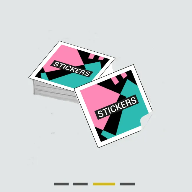 Brightside's Affordable High Quality Stickers Stack Square london cheap sticker printer