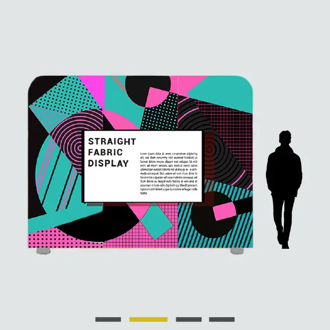 Brightside's High Quality Straight Fabric Display size comparison exhibition fabric display cheap