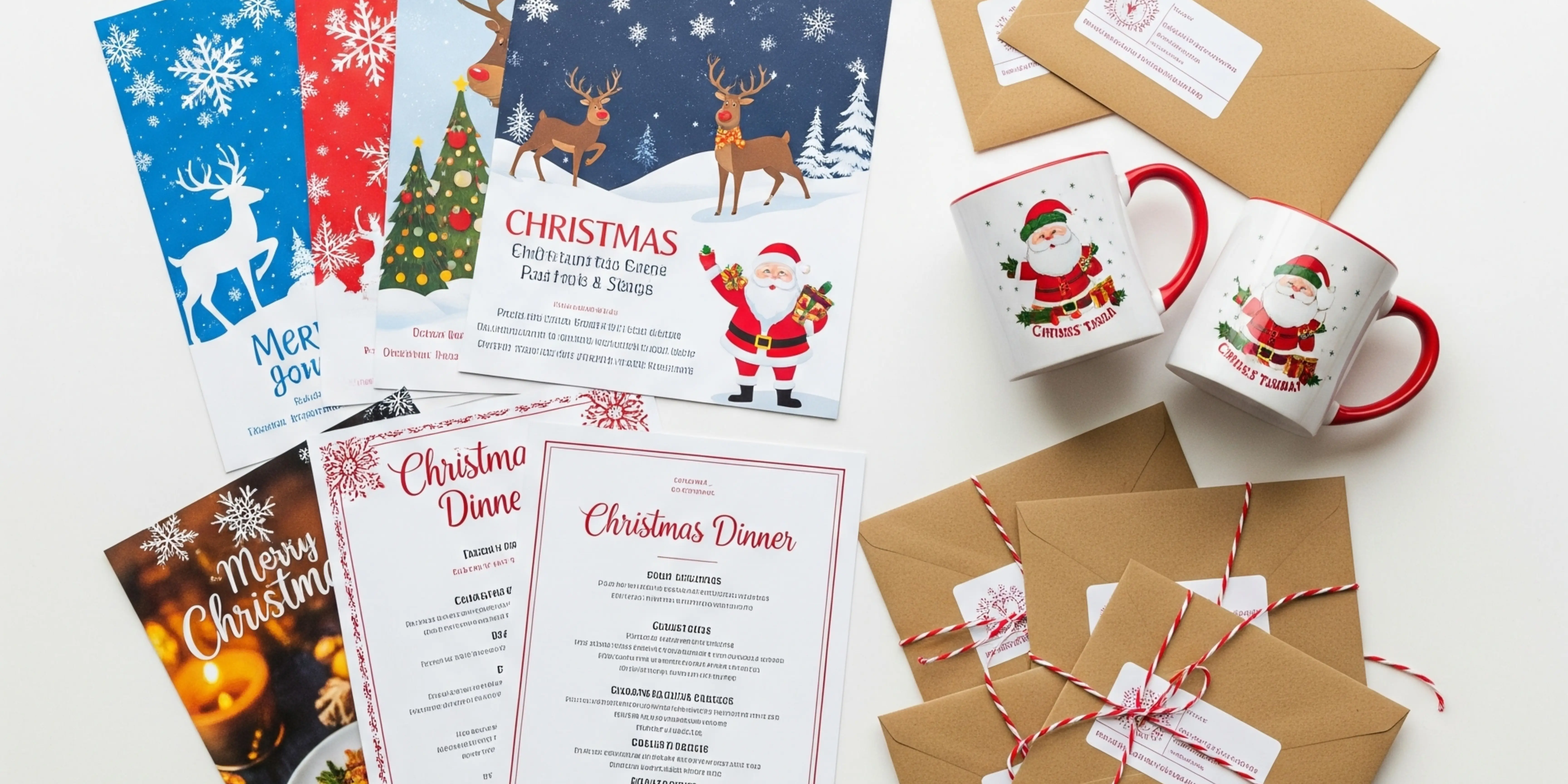 Christmas market flyer with seasonal design