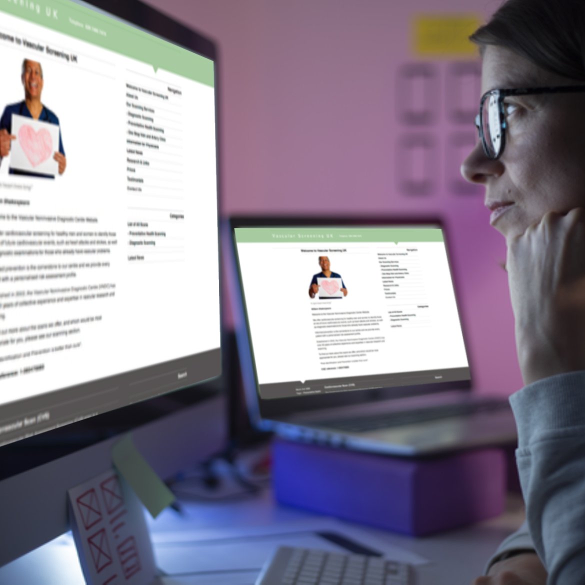 vascular screening uk web hosting case study