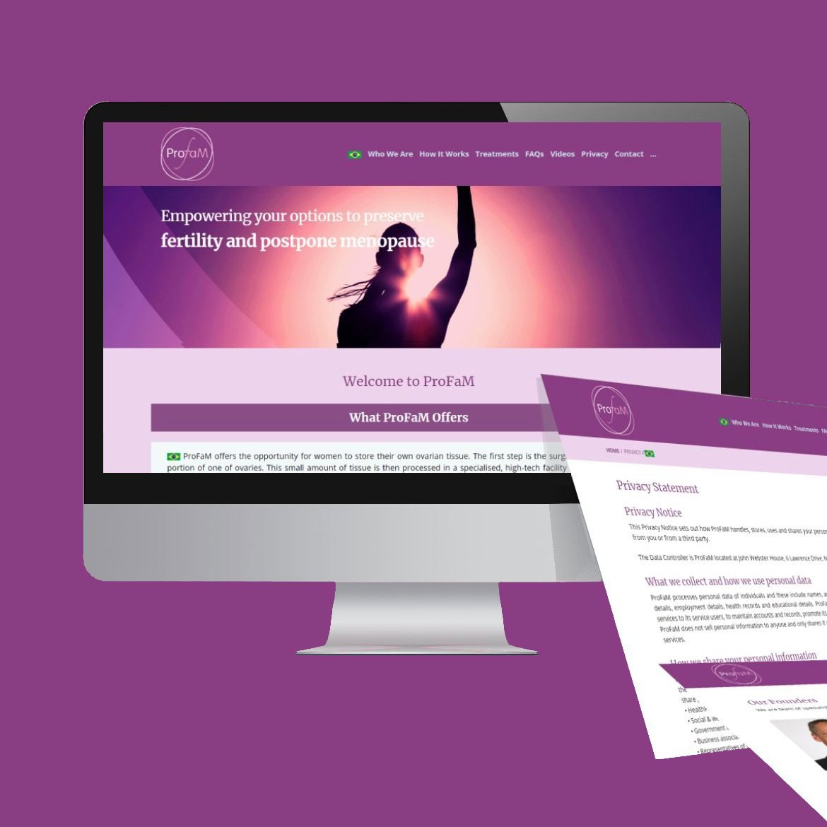 london website design ideas for profam