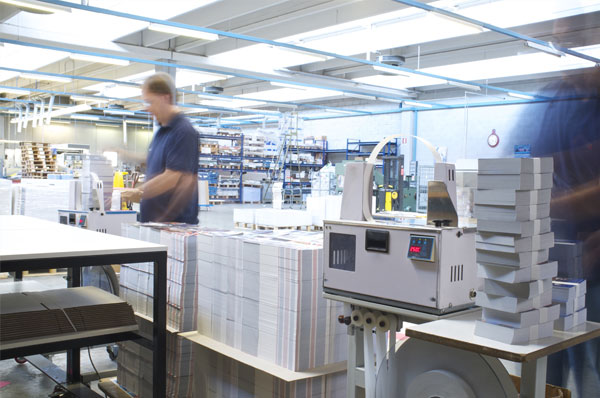 litho printers in london stacking paper