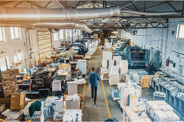 print management services with happy staff